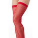 Rimba Sexy Red Fine Fishnet Hold - up Stockings One Size - Peaches and Screams