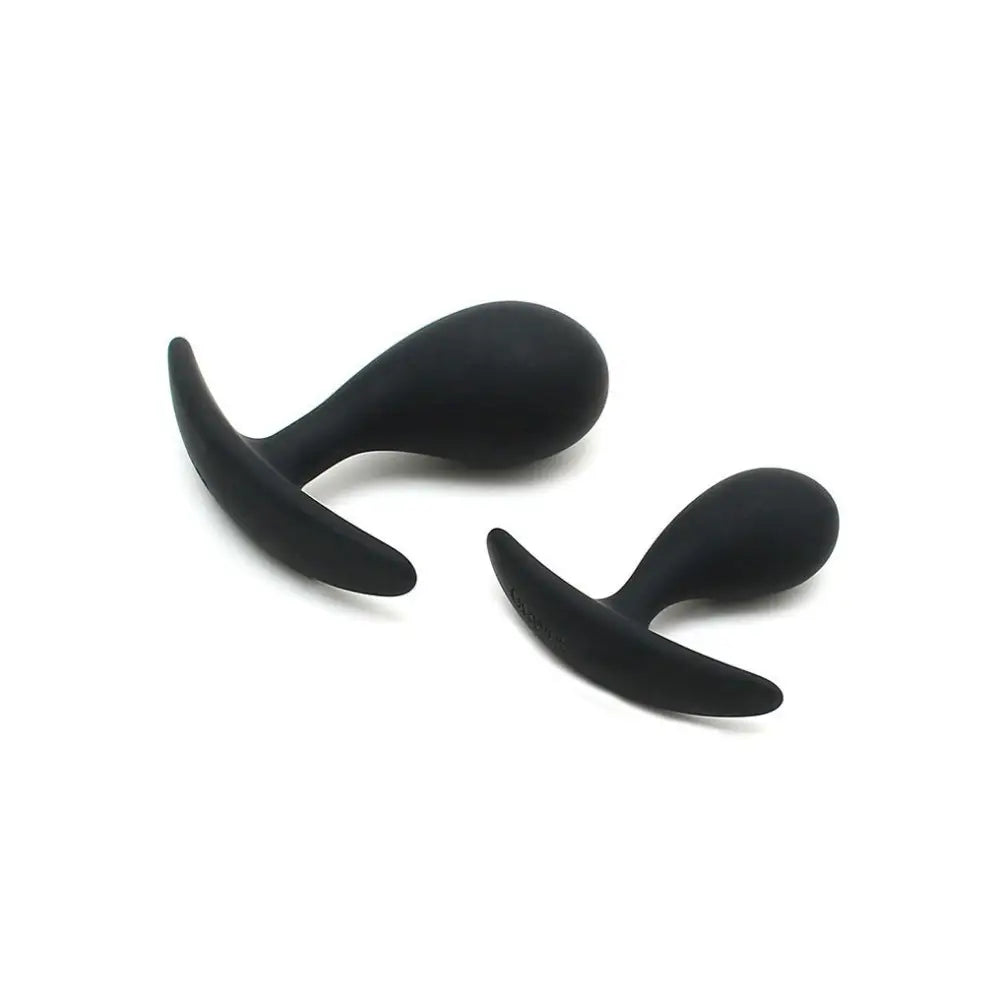 Rimba silicone black duo anal plug set - peaches and screams