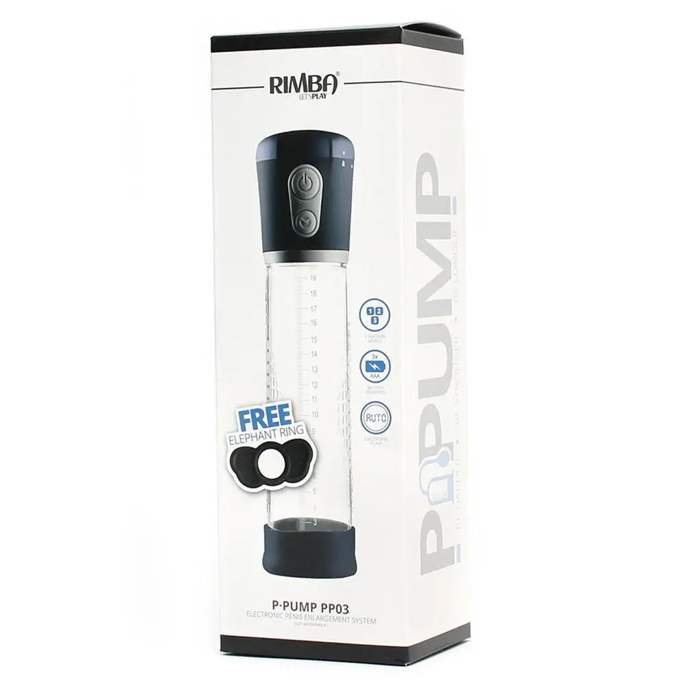 Rimba silicone clear pp03 electronic penis pump 12 inch - peaches and screams