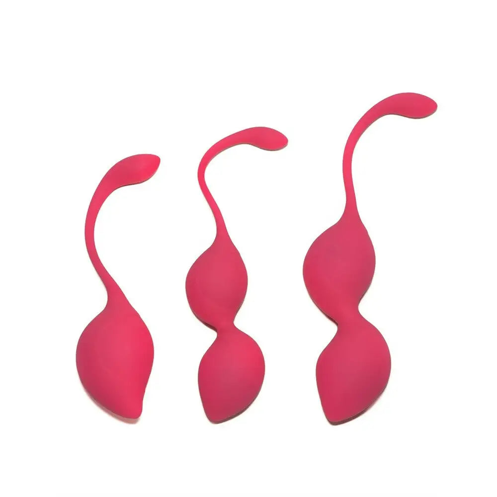 Rimba silicone pink kegel balls training set - peaches and screams