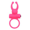 Rimba silicone pink vibrating cock ring with clit stim - peaches and screams