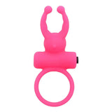 Rimba silicone pink vibrating cock ring with clit stim - peaches and screams