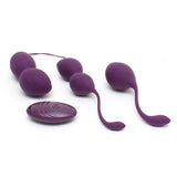 Rimba silicone purple rechargeable vibrating kegel ball set - peaches and screams