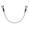 Rimba silver nipple clamps with 12 inch chain and screw adjustment - peaches and screams