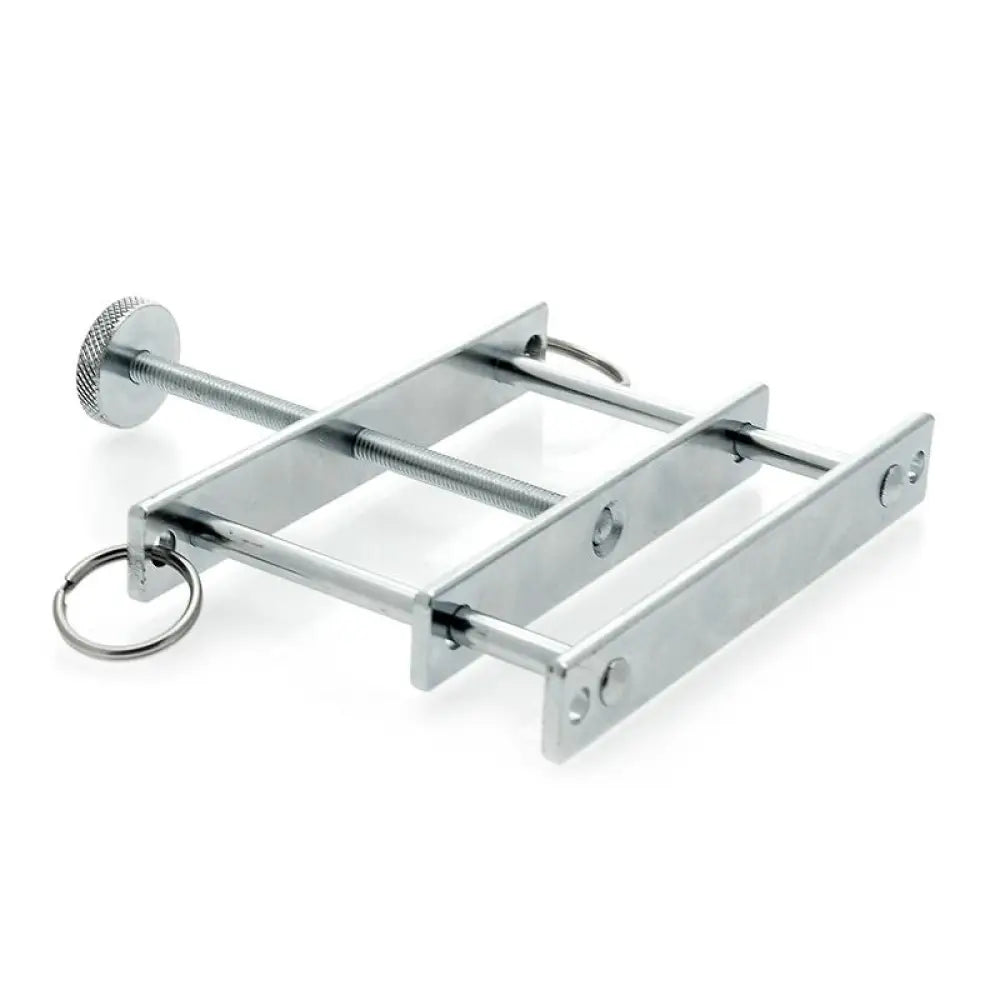 Rimba stainless steel silver penis and ball crusher - peaches and screams
