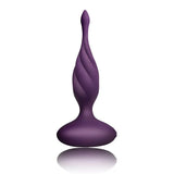 Rocks off 5.5 inch silicone purple rechargeable butt plug - peaches and screams