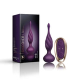 Rocks off 5.5 inch silicone purple rechargeable butt plug - peaches and screams