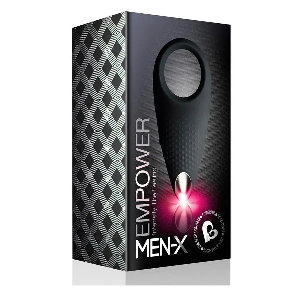 Rocks off silicone black rechargeable vibrating cock ring - peaches and screams