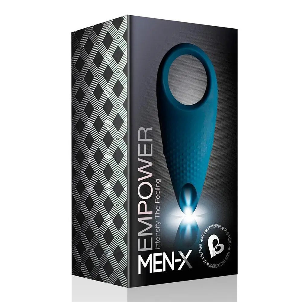 Rocks off silicone blue rechargeable vibrating cock ring - peaches and screams