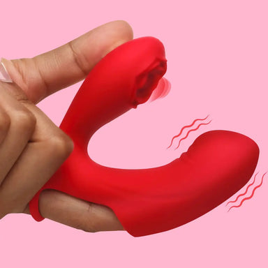 Rose Touch Pulsing Silicone Finger Vibrator - Peaches and Screams