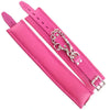 Rouge garments adjustable padded pink leather wrist cuffs - peaches and screams