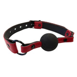 Rouge garments croc print leather ball gag with black hardware - peaches and screams