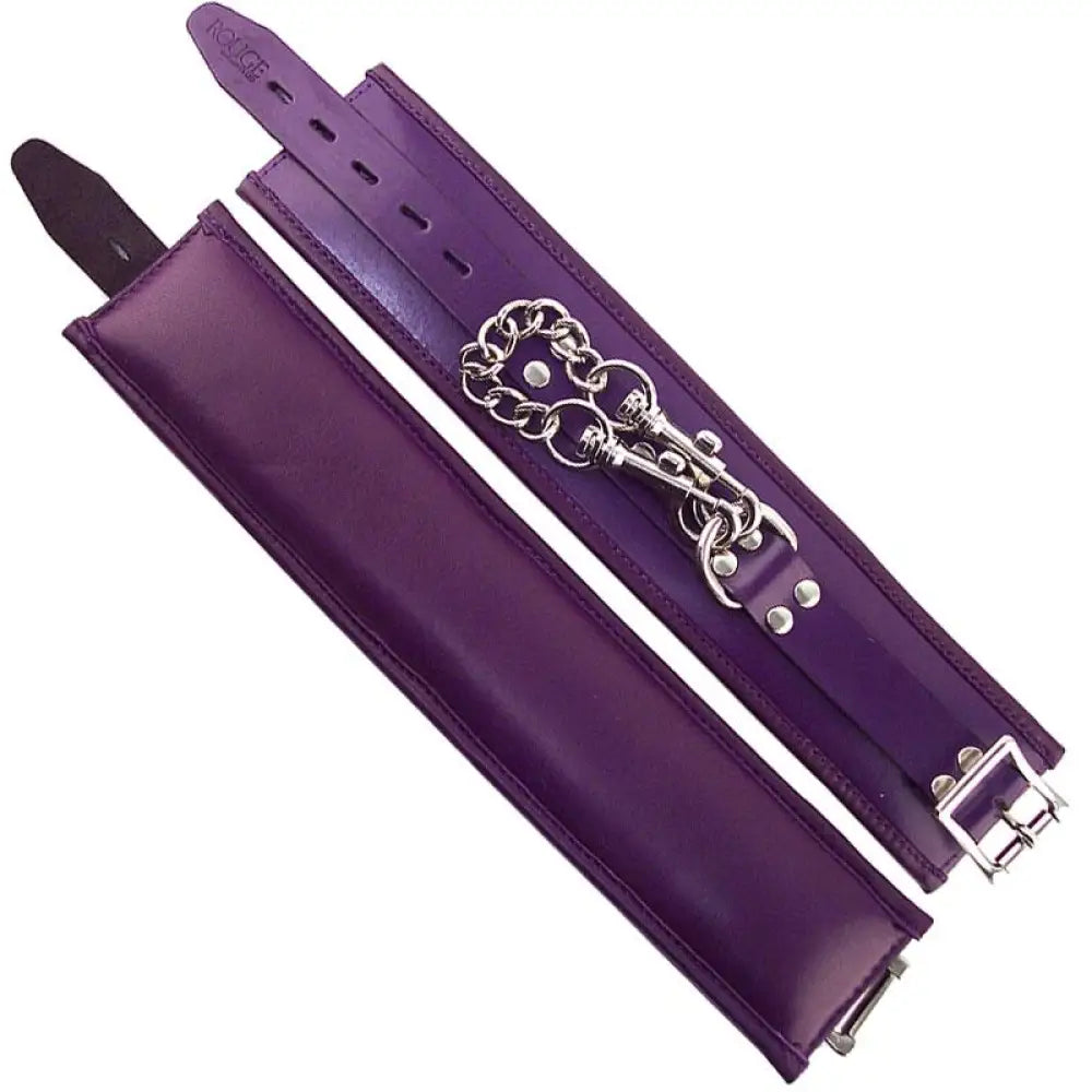 Rouge garments purple padded ankle cuff restraints - peaches and screams