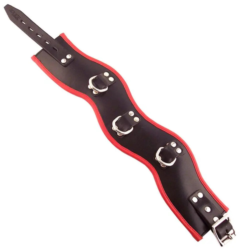 Rouge garments red padded posture adjustable collar with d-ring - peaches and screams
