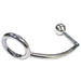 Rouge Garments Stainless Steel Silver Cock Ring With Anal Probe - Peaches and Screams