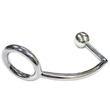 Rouge stainless steel cock ring with anal probe - peaches and screams
