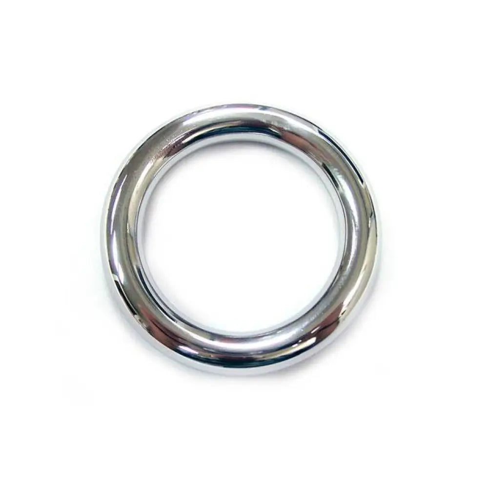 Rouge stainless steel silver 45mm round cock ring - peaches and screams