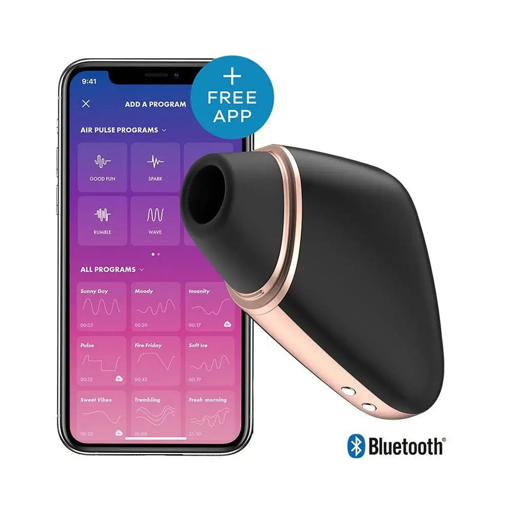 Satisfyer pro silicone black app enabled clitoral vibrator - peaches and screams