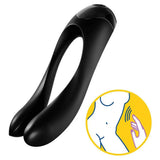 Satisfyer pro silicone black rechargeable mini vibrator - peaches and screams