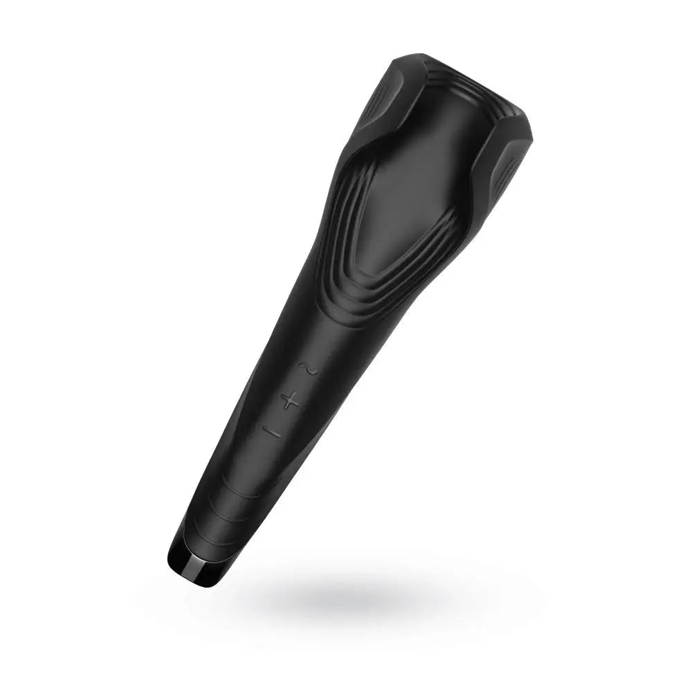 Satisfyer pro silicone black rechargeable wand vibrator - peaches and screams
