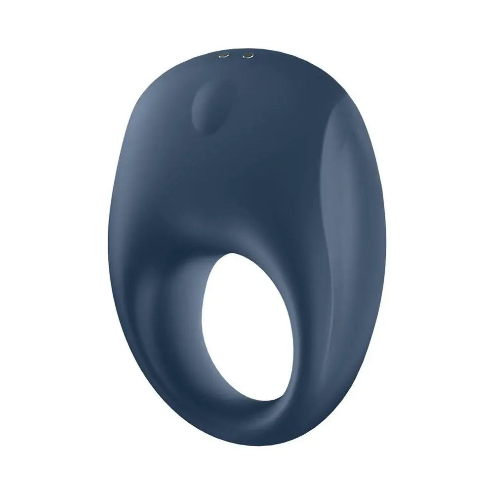 Satisfyer pro silicone blue app vibrating cock ring - peaches and screams