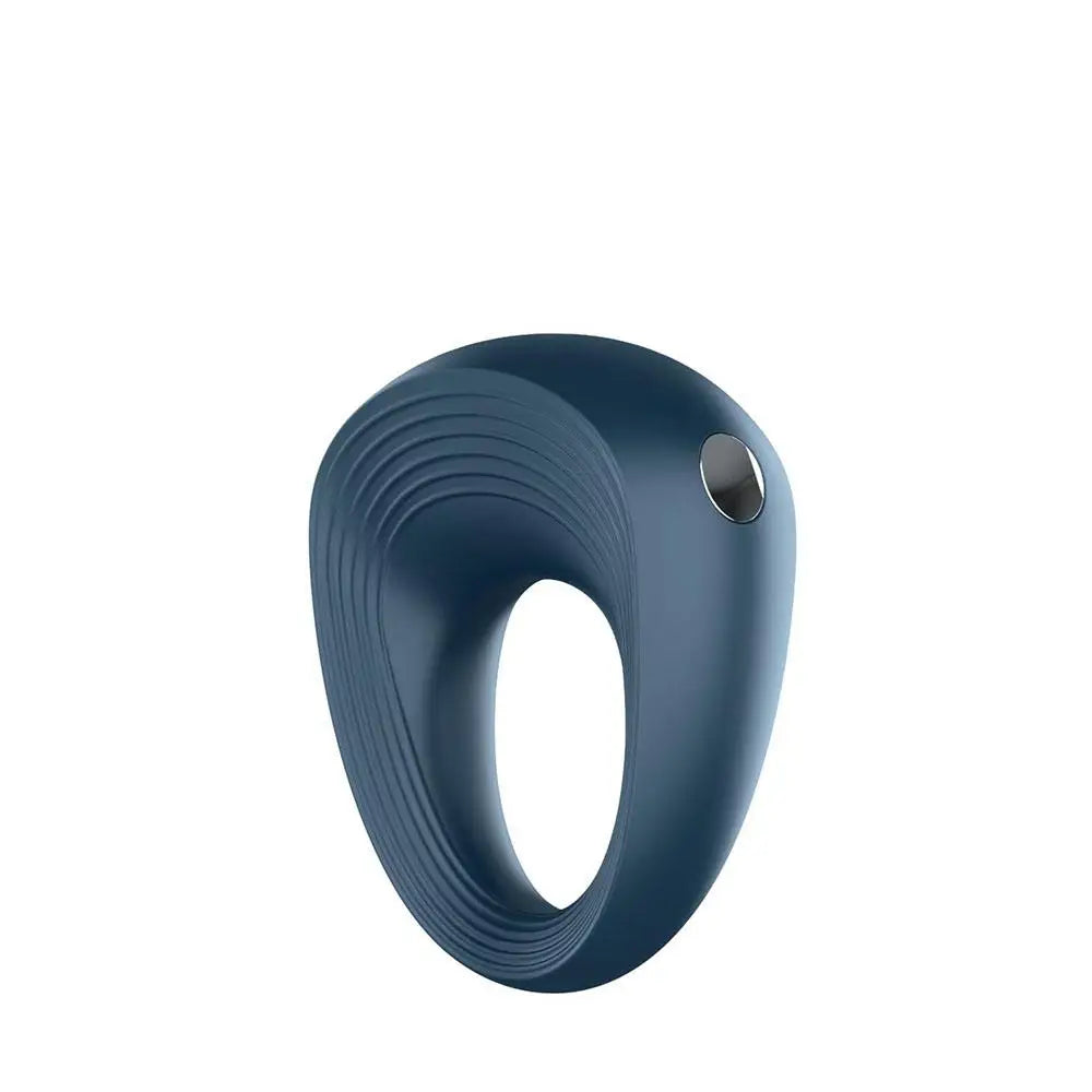Satisfyer pro silicone blue vibrating waterproof cock ring - peaches and screams