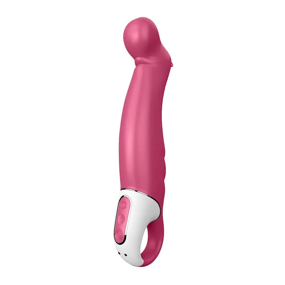 Satisfyer pro silicone pink rechargeable g spot vibrator 9 inch - peaches and screams