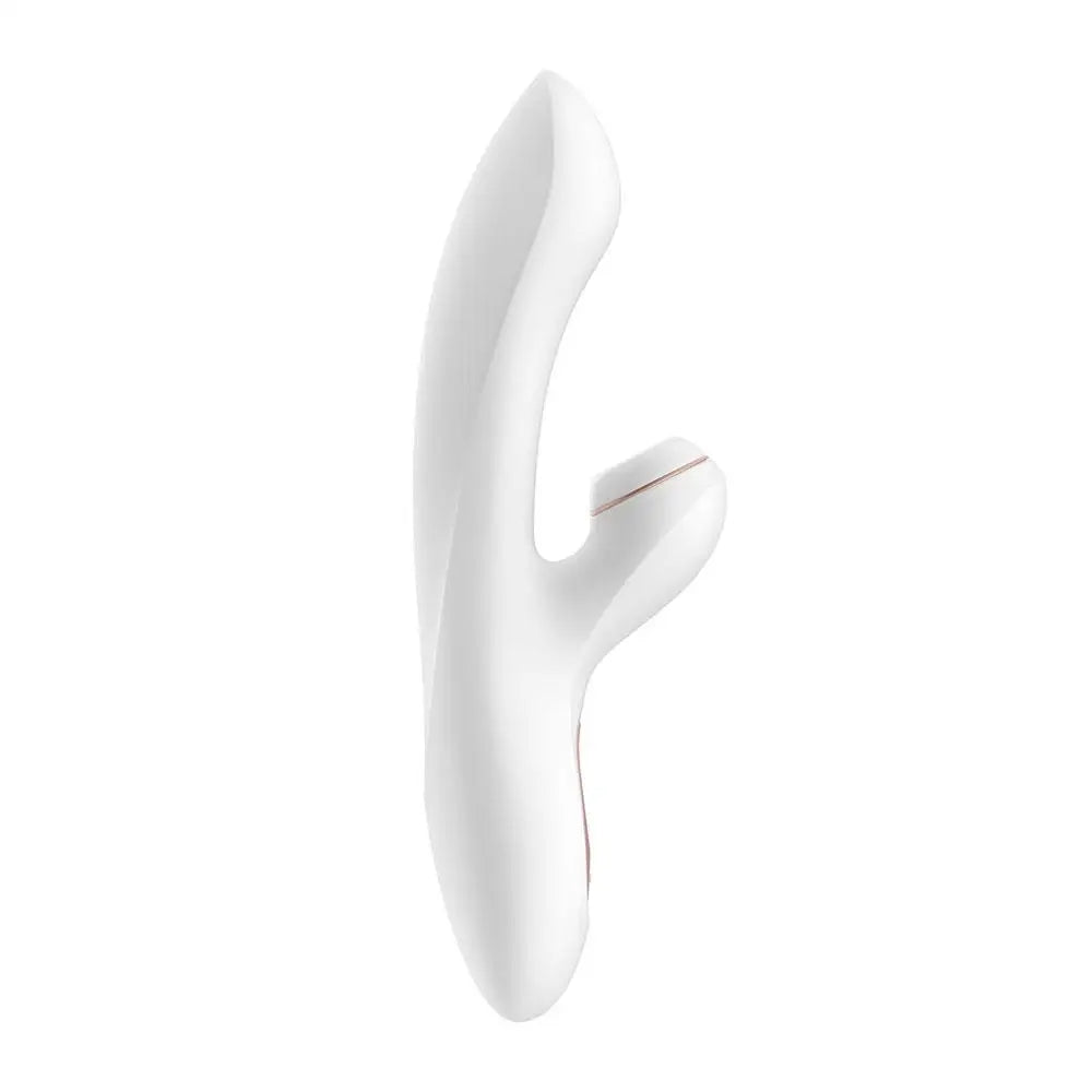 Satisfyer pro silicone white classic rabbit vibrator - peaches and screams