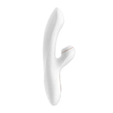 Satisfyer pro silicone white classic rabbit vibrator - peaches and screams