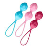Satisfyer silicone pink set of 3 weighted orgasm balls - peaches and screams