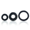 Screaming o silicone black set of 3 classic cock rings - peaches and screams