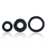 Screaming o silicone black set of 3 classic cock rings - peaches and screams