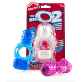 Screaming o silicone blue multi speed vibrating cock ring - peaches and screams