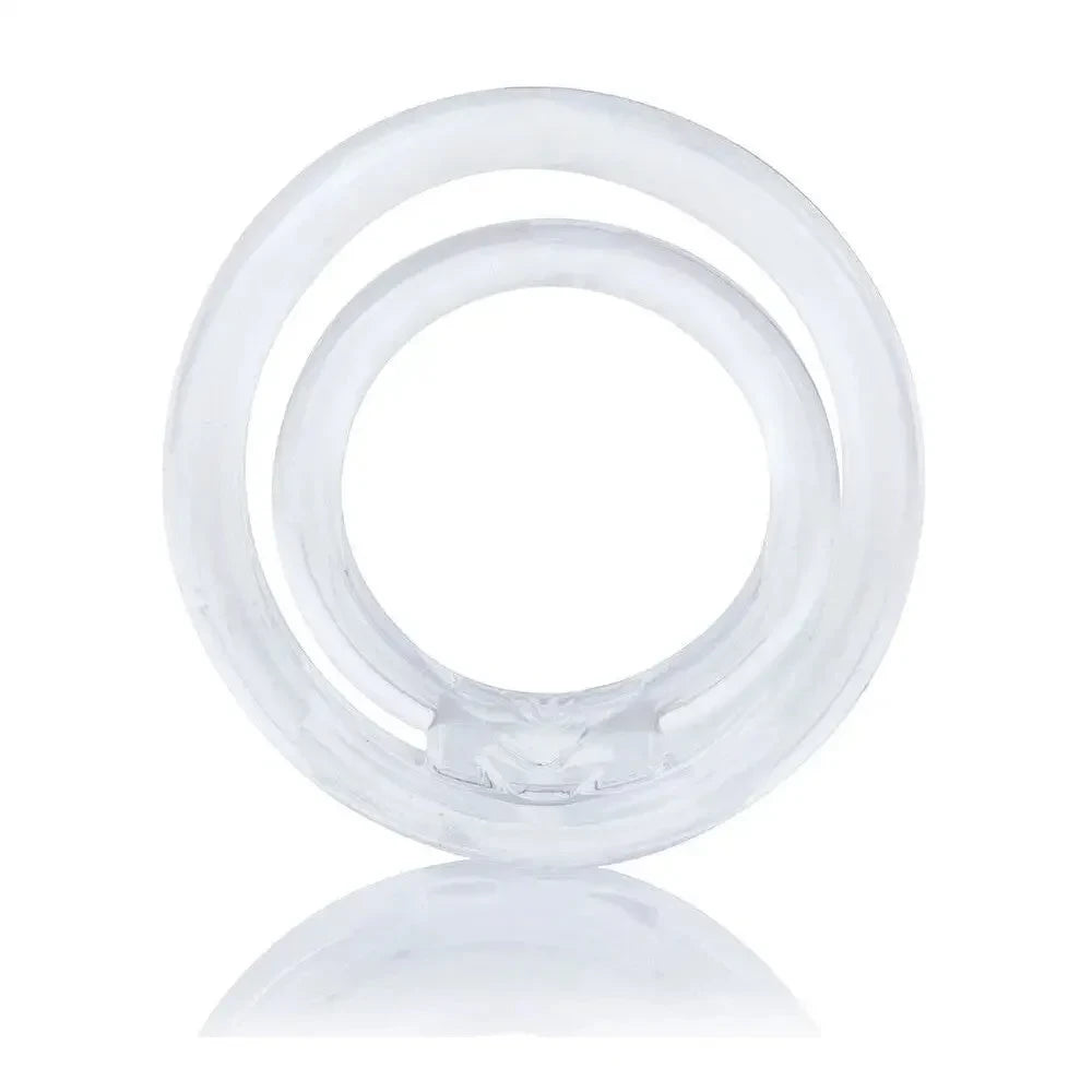 Screaming o Silicone Clear Cock And Ball Ring For Him - Peaches and Screams