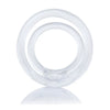 Screaming o silicone clear cock and ball ring for men - peaches and screams