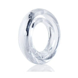 Screaming o silicone clear cock and ball ring for men - peaches and screams
