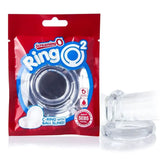 Screaming o silicone clear cock and ball ring for men - peaches and screams