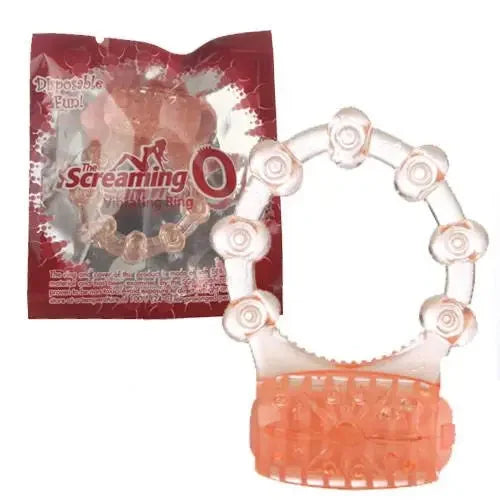 Screaming o Vibrating Cock Ring With Textured Erection Ring - Peaches and Screams