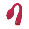 Secret kisses rosegasm long stem vibrator in red silicone - peaches and screams