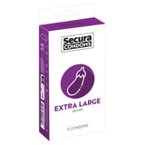 Secura extra large condoms 12 pack 60mm fit comfort latex - peaches and screams