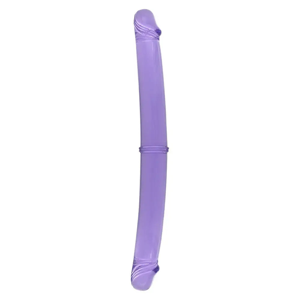 Seven creations 12 inch soft jelly purple double dildo - peaches and screams