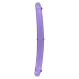 Seven creations 12 inch soft jelly purple double dildo - peaches and screams