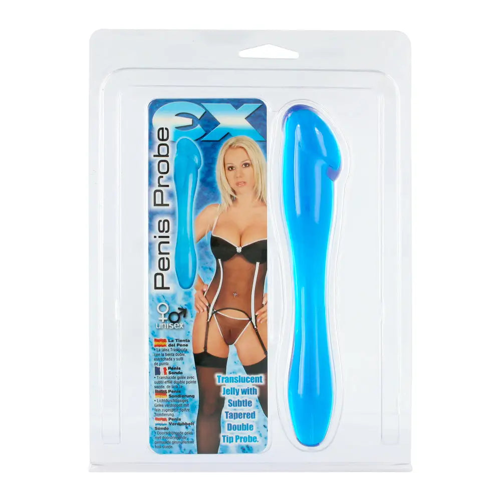 Seven creations 7.25 inch double ended blue anal dildo - peaches and screams