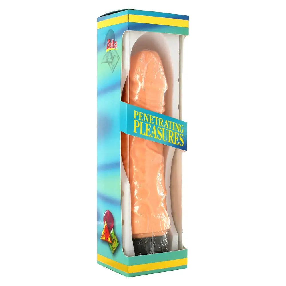 Seven creations 8.5 inch multi speed flesh pink vibrator - peaches and screams