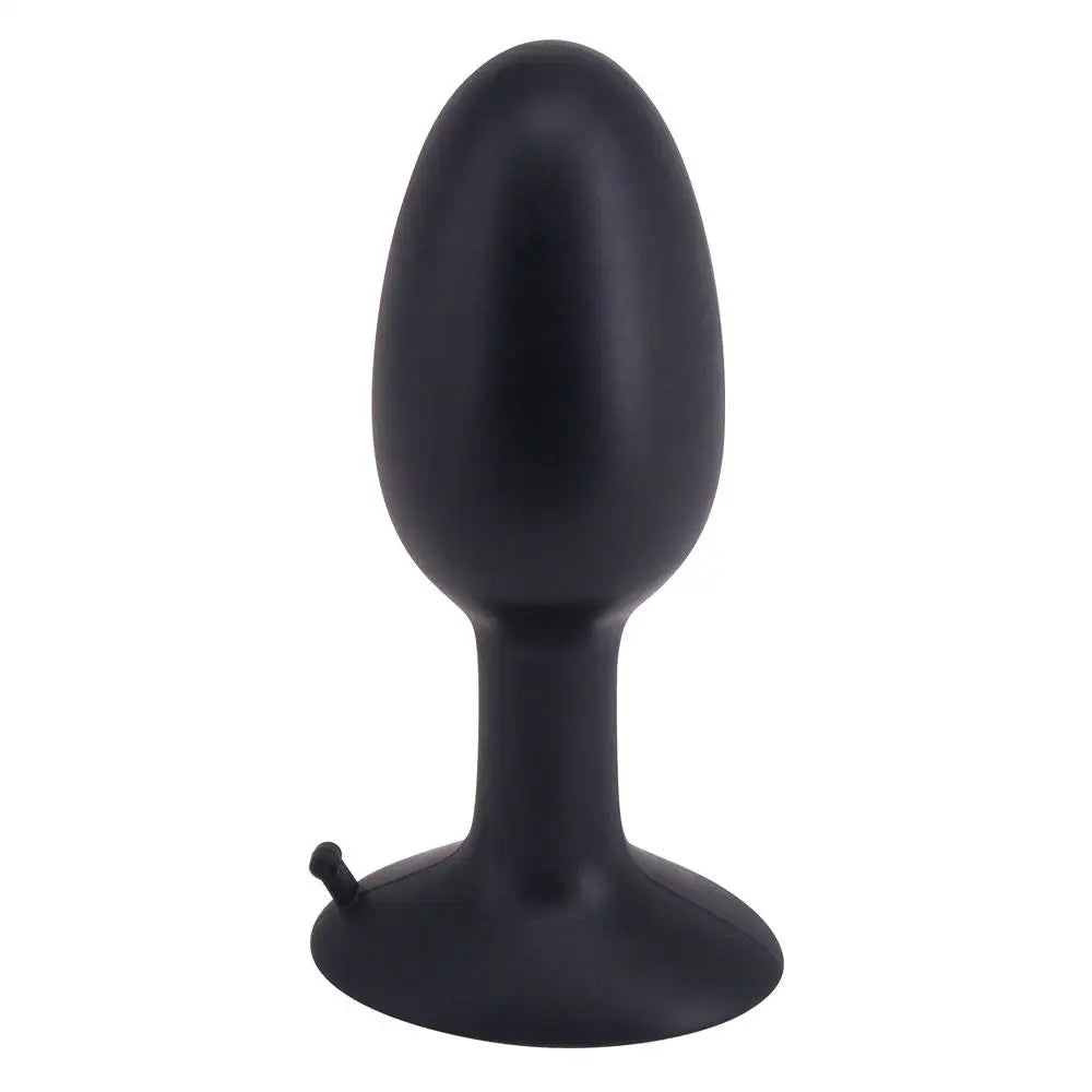 Seven creations black medium silicone 4 inch butt plug - peaches and screams