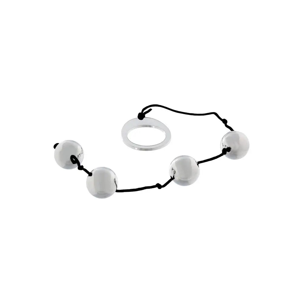 Seven creations stainless steel 12 inch silver anal beads - peaches and screams