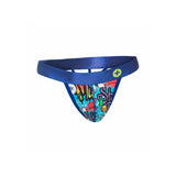 Sexy multi-coloured male hipster thong with elastic waistband - medium - peaches and screams