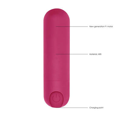 Shots 3.1-inch Black Multi-speed Rechargeable Mini Bullet Vibrator - Peaches and Screams