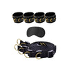 Shots black bondage bed bindings restraint system with mask - peaches and screams