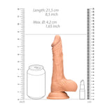 Shots flesh pink realistic dildo with suction cup and balls - peaches and screams